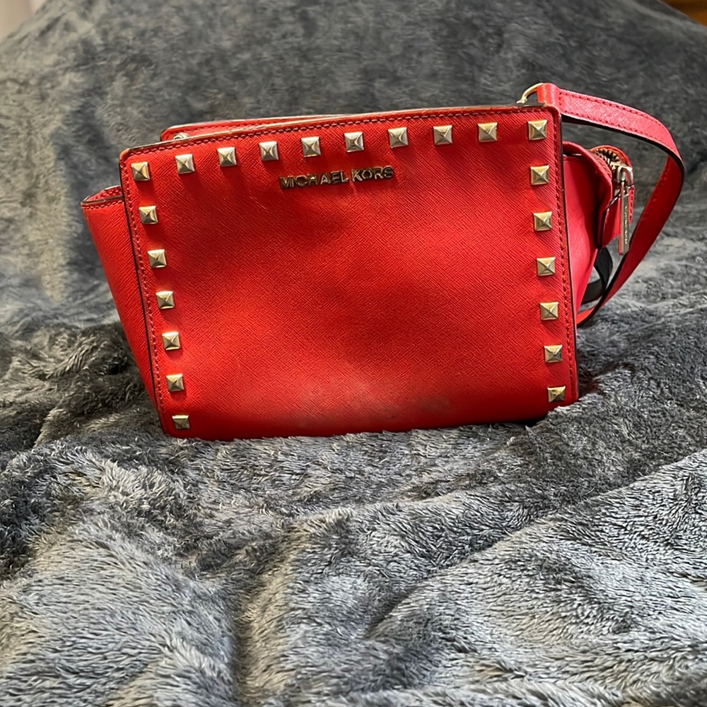 Red/ Orange Michael Kors mini bag